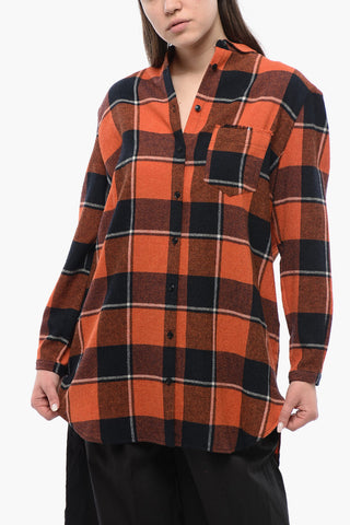 Wool Check Blouse GAUZE