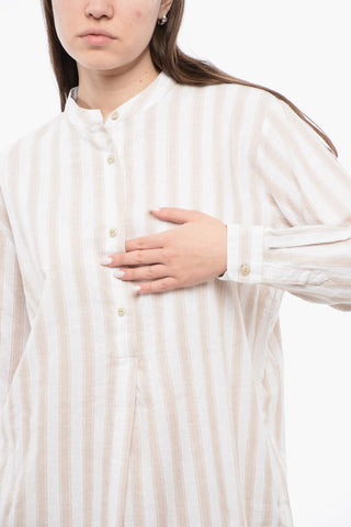 Bluse aus Bio-Baumwollmischung mit Vorderabnähern