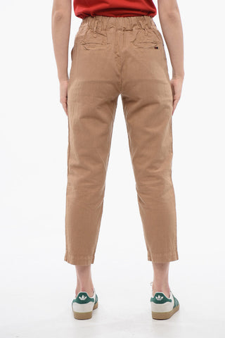 Linen Blend Chinos Pants with Elastic Waistband