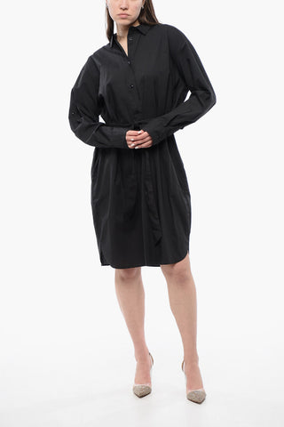 Hemdkleid Mit Langen Ärmeln Und Gürtel
