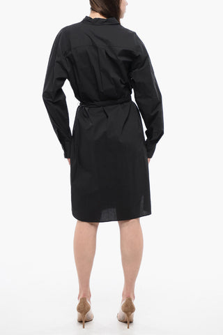 Hemdkleid Mit Langen Ärmeln Und Gürtel