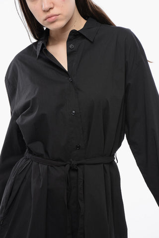 Hemdkleid Mit Langen Ärmeln Und Gürtel