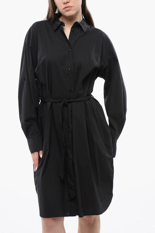 Hemdkleid Mit Langen Ärmeln Und Gürtel