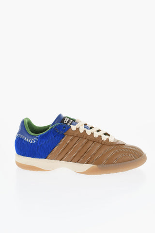 WALES BONNER Leather SAMBA PNY Sneakers with Pony Fur Detail