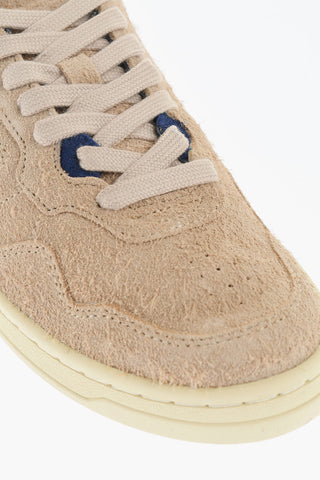 Suede Low Top Sneakers with Contrasting Detail