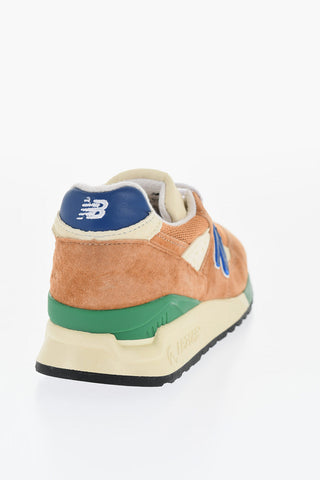 Sneakers Basse In Suede E Tessuto con Monogram a Contrasto