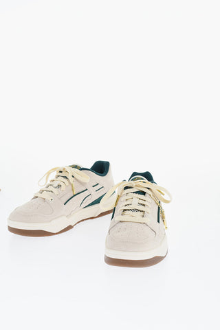 STAPLE SLIPSTREAM Suede Low Top Sneakers with Golden Detail