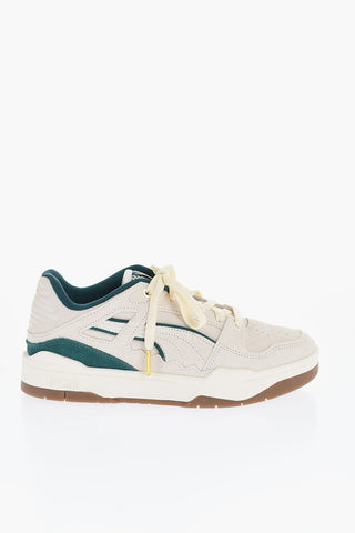 STAPLE SLIPSTREAM Suede Low Top Sneakers with Golden Detail