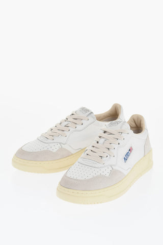 Leather MEDALIST Low Top Sneakers with Suede Trims