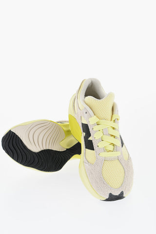 Two-Tone Low-Top Sneakers with Contrast Monogram