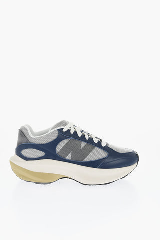 Two-Tone Fabric and Leather Low-Top Sneakers