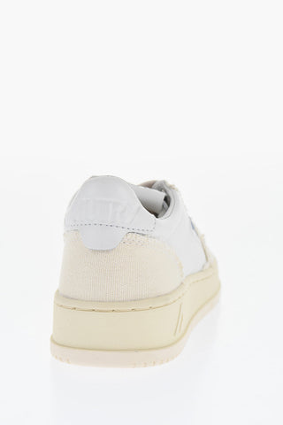 Vintage Effect Leather Low-top Sneakers