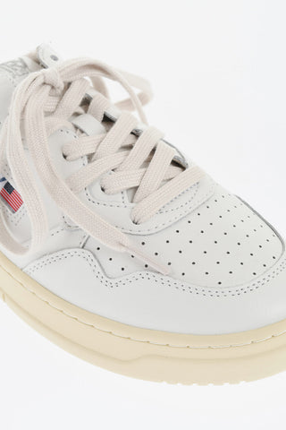 Leather Sabot Sneakers with Logo