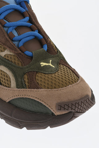 KIDSUPER Suede VELOPHASIS Low Top Sneakers with Mesh Inserts