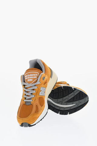 Suede 991 Sneakers with Fabric Inserts