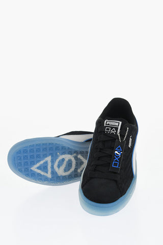 PLAYSTATION 로우 스웨이드 스니커즈 투명 밑창