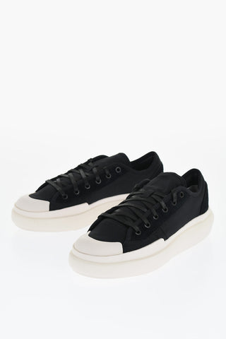 ADIDAS Solid Color Leather AJATU Low-Top Sneakers with Contrast Sole