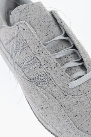 ADIDAS Faux Leather Low-Top Sneakers with Fringes Details