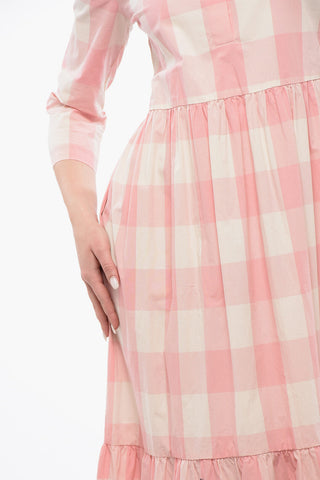 Long Checked Dress