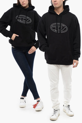 RED TAG UNISEX Brushed Cotton S-UMMER-BIGOVAL Hoodie with Embossed Oval D Logo