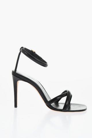 Sandali Ankle-Strap DECOL in Pelle Tacco 9cm