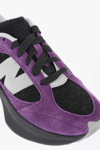 샤기 스웨이드 로우 스니커즈 WRPD 대비 로고