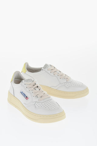 Leather MEDALIST Low Top Sneakers with Contrasting Detail