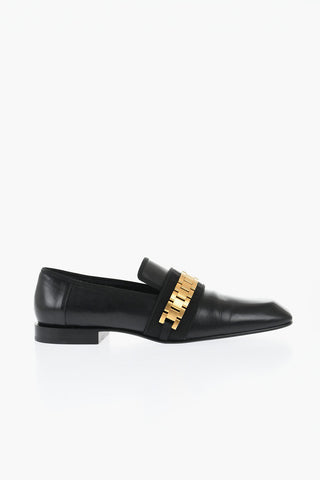 Leather DEBBIE Loafers with Golden Detail