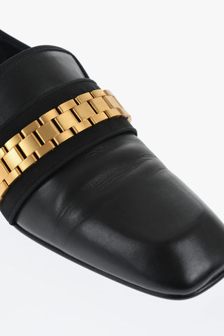 Leather DEBBIE Loafers with Golden Detail
