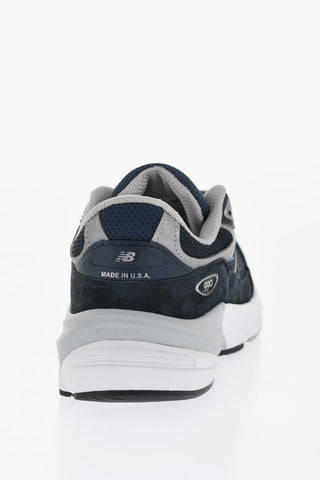 Suede 990 Low Sneakers with Contrasting Logo