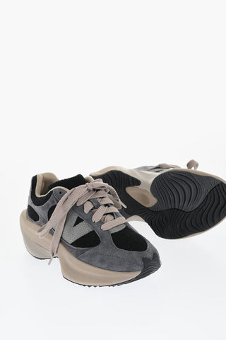 Suede WRPD Low Top Sneakers with Knitted Inserts