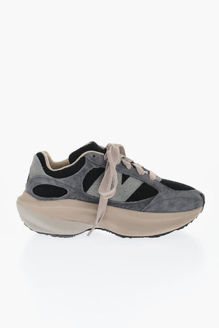 Suede WRPD Low Top Sneakers with Knitted Inserts