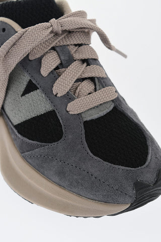 Suede WRPD Low Top Sneakers with Knitted Inserts