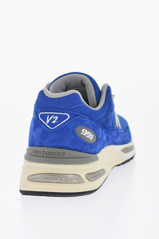 Suede and Fabric 991v2 Low Top Sneakers