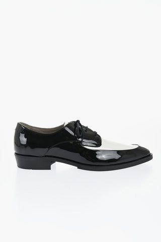Vinyl Two-Toned Leather Derby Shoes