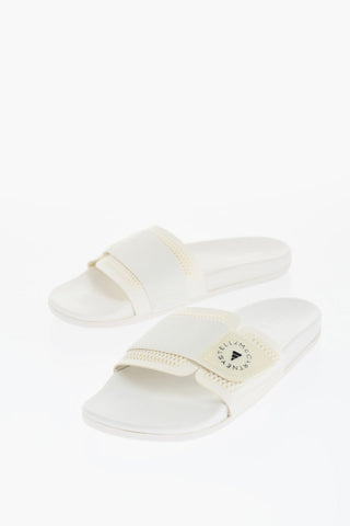 STELLA McCARTNEY Slides aSMC in Tinta Unita con Fascia in Tessuto Traforato
