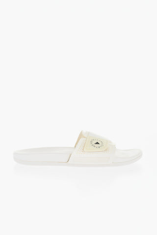 STELLA McCARTNEY Slides aSMC in Tinta Unita con Fascia in Tessuto Traforato