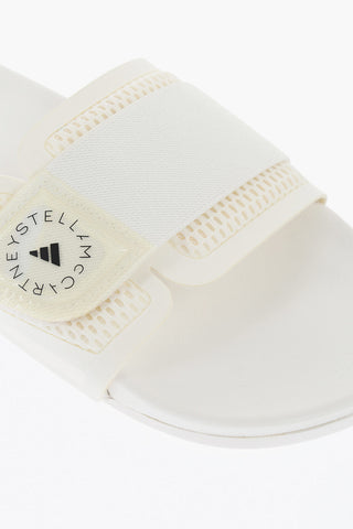 STELLA McCARTNEY Slides aSMC in Tinta Unita con Fascia in Tessuto Traforato