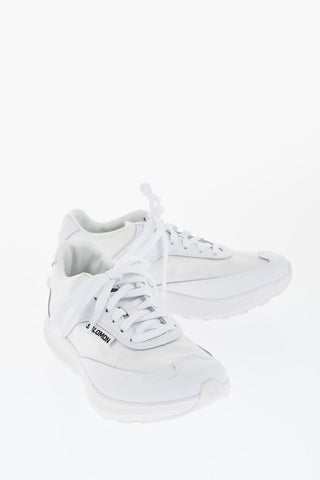 COMME DES GARCONS Tech Fabric Low Sneakers with Leather Detail