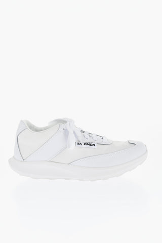 COMME DES GARCONS Tech Fabric Low Sneakers with Leather Detail