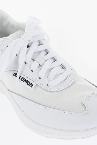 COMME DES GARCONS Tech Fabric Low Sneakers with Leather Detail