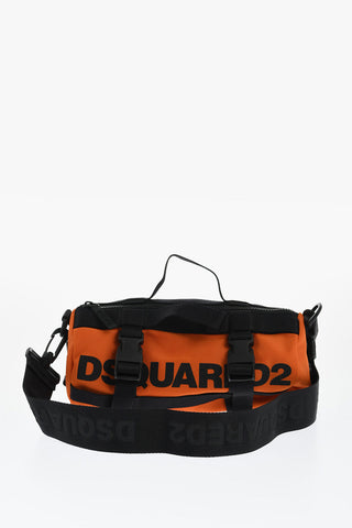 Two-Tone Crossbody Bag with Printed Logo