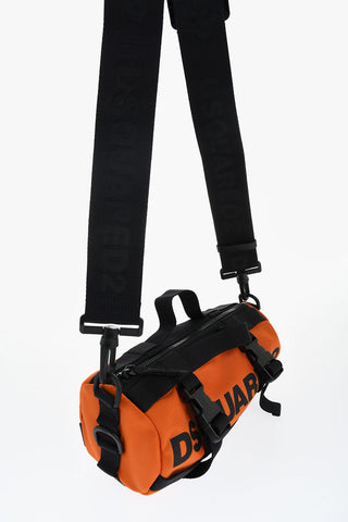 Two-Tone Crossbody Bag with Printed Logo