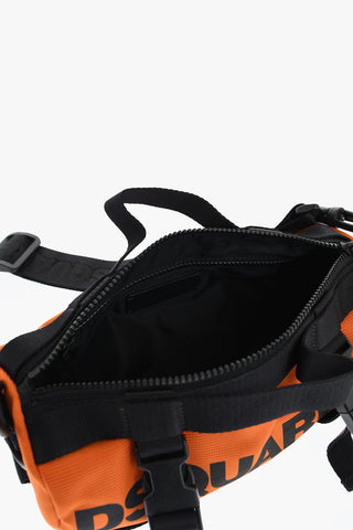 Two-Tone Crossbody Bag with Printed Logo