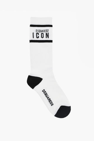 ICON Ribbed Long Socks with Contrasting Details