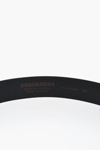 Leather Belt with Decorative Buckle 40mm