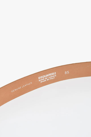 Snake Effect Metallic Leather Belt 25mm