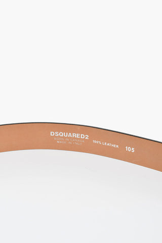 Solid Color Leather Belt with Silver Tone Buckle 30mm