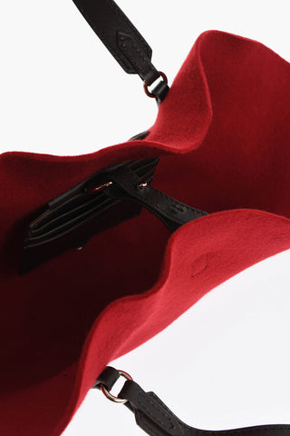 Wool Felt CATEN TRIP Handbag with Leather Handles