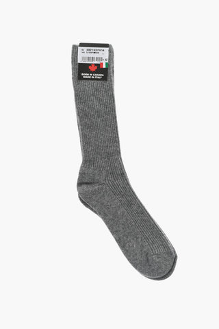 Wool Blended Ribbed Socks